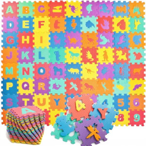PUZZLE PIANKOWE duża mata edukacyjna XXL 72 szt.