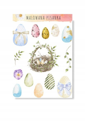 Naklejki wielkanocne na wielkanoc pisanki wiosna