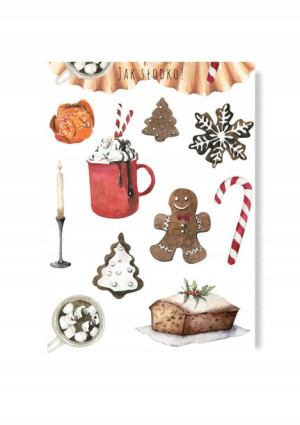 Naklejki świąteczne przysmaki święta scrapbooking