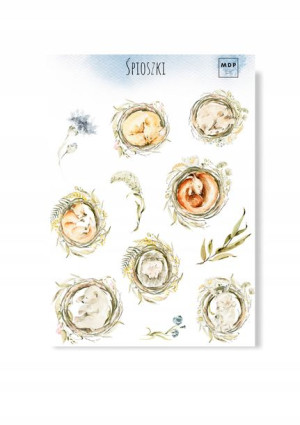 Naklejki do albumu dziecka ze zwierzątkami boho