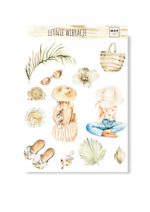 Naklejki boho morskie lato do albumu scrapookingu
