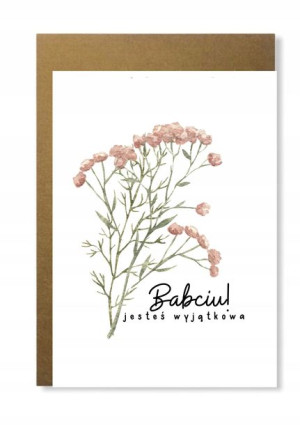 Kartka na dzień babci prezent babcia elegancka