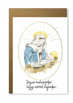 Kartka na święta Jezus i Maryja Boże Narodzenie