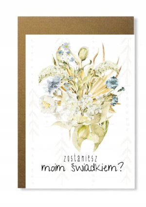 Kartka czy zostaniesz moim świadkiem boho ślub