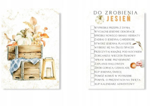Lista do zrobienia na jesień plakat to do list