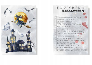 Lista do zrobienia na halloween plakat to do list