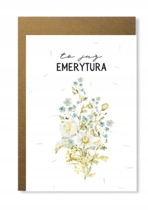 Kartka dla emeryta gratulacje na prezent emerytura