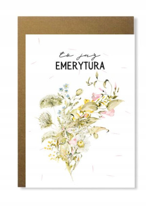 Kartka dla emerytki przejście na emeryturę prezent