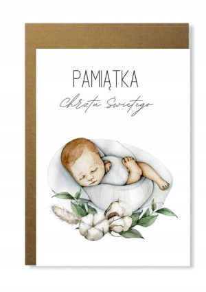 Kartka na chrzest chrzciny dla chłopca na prezent