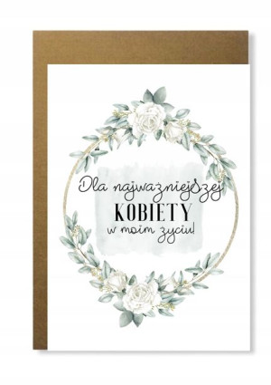 Kartka na dzień kobiet dla żony dziewczyny prezent