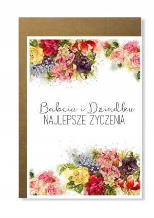 Kartka dla babci i dziadka dla dziadków na prezent