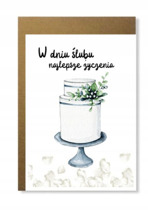 Kartka ślubna minimalistyczna i elegancka na ślub