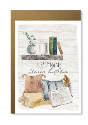 Kartka na parapetówkę parapetówka prezent boho
