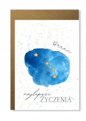 Kartka dla znajomego znak zodiaku baran prezent