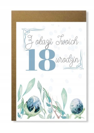 Kartka na 18 osiemnaskę na osiemnaste urodziny