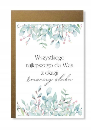 Kartka na rocznicę ślubu złote srebne gody ślub