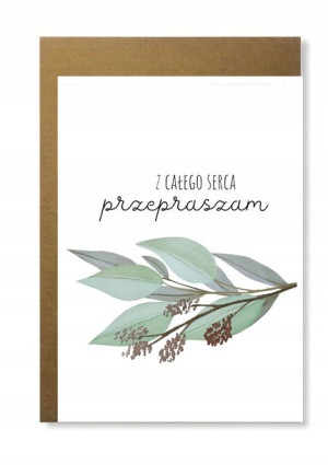 Kartka przeprosinowa, na przeprosiny przepraszam