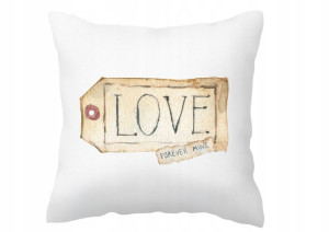 Poszewka na poduszkę retro napis love prezent