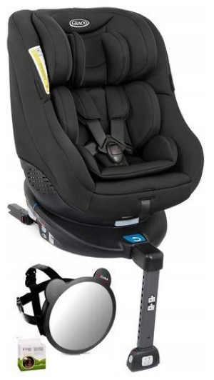 Graco TURN2ME obrotowy fotelik samochodowy 0-18 kg | Black + Lusterko