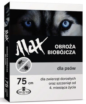 Selecta HTC Obroża Max biobójcza dla psa przeciw pchłom i kleszczom 75cm cz