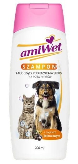 Amiwet Szampon łagodzący podrażnienia dla psa i kota 200ml