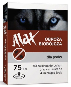 Selecta HTC Obroża Max biobójcza dla psa przeciw pchłom i kleszczom 75cm br