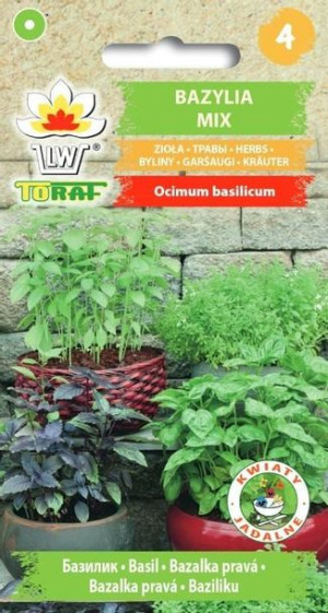 Bazylia Mix mieszanka odmian Zioła - nasiona1 g - Toraf