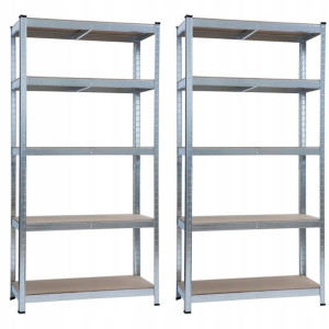 2x Regał Magazynowy Metalowy 150x75x30 Szafa Półka