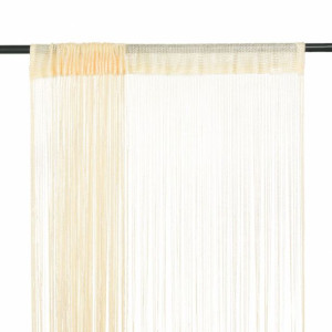 Zasłony sznurkowe, 2 sztuki, 140 x 250 cm, kremowe
