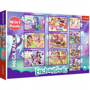 Trefl Puzzle 10w1 Przygody Enchantimals 329 El. 4+