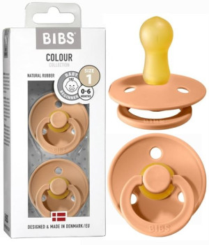 Bibs Smoczek Uspokajający Hevea Peach 0+ S 2szt.