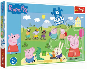 Trefl Puzzle Maxi Szczęśliwy Dzień Peppy 15el. +2