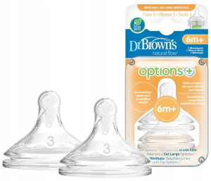 Dr Brown's Smoczek Do Butelki Options+ 6m+ 2szt.