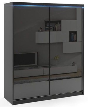Szafa przesuwna z lustrem NA WYMIAR Porto 25 130cm