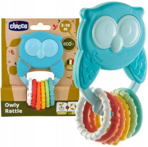 Chicco Eco+ Grzechotka Sowa +3m