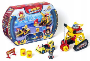 T-racers S Zestaw Turbo Crane Pojazd Dźwig Figurka