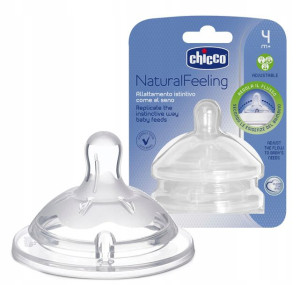CHICCO SMOCZEK DO BUTELKI NaturalFeeling 4+m 2szt.