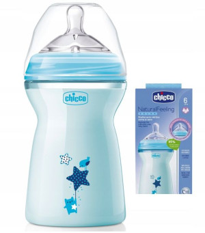CHICCO BUTELKA ANTYKOLKOWA NaturalFeeling 330ml 6+
