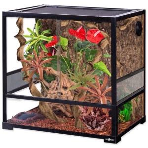 REPTI PLANET  terrarium szklane składane, drzwi przesuwne  60x45x60 cm