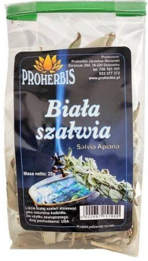 Biała szałwia naturalne kadzidło kadzidełko 25 g - Proherbis
