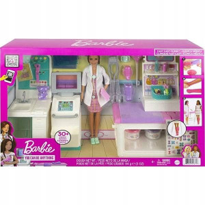 Barbie Zestaw klinika Zakładamy gips + Lalka GTN61