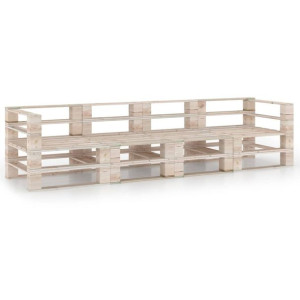 Ogrodowa sofa 4-osobowa z palet, drewno sosnowe