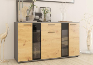 komoda 3-drzwiowa z szufladą 140 cm SIENA matera