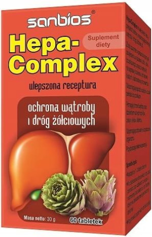 Sanbios Hepa Complex Wątroba Karczoch Mniszek 60 T