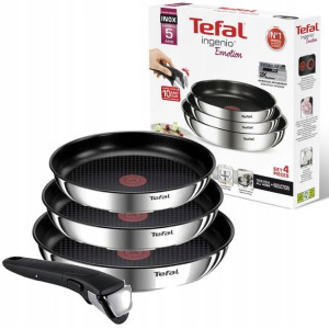 Tefal Zestaw Patelni 3 Rozmiary Tytanowe + Rączka