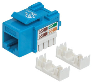 Moduł Keystone RJ45 UTP Cat5e Niebieski Punch-Down