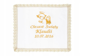 SZATKA DO CHRZTU imię data HAFT