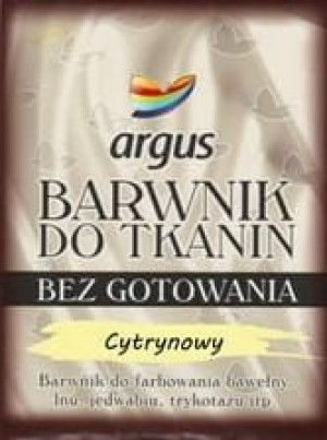 Barwnik Bez Gotowania Do Tkanin Argus (Cytryna)