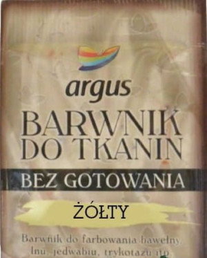 Barwnik Bez Gotowania Do Tkanin Argus (Żółty)