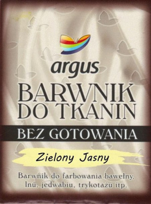 Barwnik Bez Gotowania Do Tkanin Argus (Jasny Zielony)
